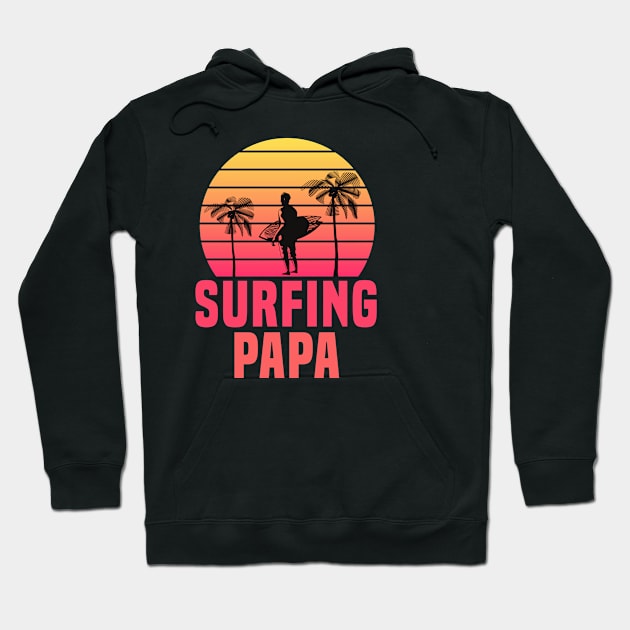 Surfing Papa - Summer Surf Hoodie by Hiyokay